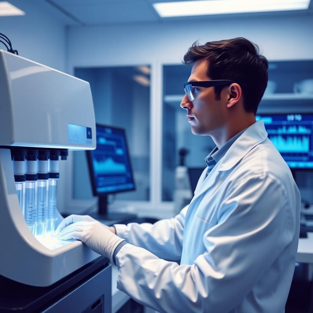 HPLC purity testing of peptide batch
