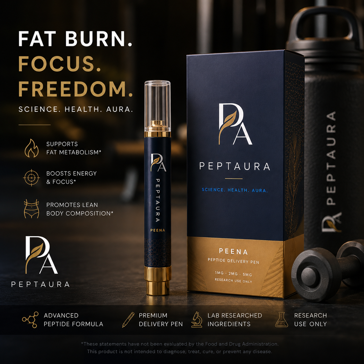 PeptAura premium packaging